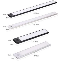 SUPERSELLER Détection De La Lumière De Placard à LED Lampe De Capteur Rechargeable Pour Armoire Lumière De Garde-robe Sans Fil Pour Placard De Cuisine 6000K USB Charge Barre Lumineuse De Placard 3 Modes - Noir 40cm 8 SUPERSELLER Détection De La Lumière De Placard à LED Lampe De Capteur Rechargeable Pour Armoire Lumière De Garde-robe Sans Fil Pour Placard De Cuisine 6000K USB Charge Barre Lumineuse De Placard 3 Modes - Noir 40cm -Promos Réglette & réglette LED Boutique 53307190 4