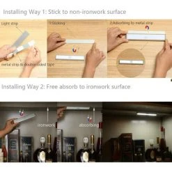 DECKON Lot De 3 Lampes 10 LED, Sans Fil, Rechargeable Par USB, Aimanté, Détecteur De Mouvement, 2 Modes D’Éclairage, Portable. Lumière De Placard, Baladeuse De Secours, Veilleuse Enfant, Appoint … [Classe énergétique A+++] -Promos Réglette & réglette LED Boutique 54042934 4