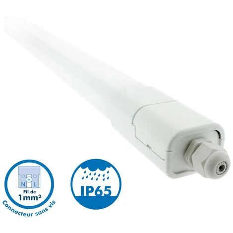 ECLAIRAGE DESIGN Lot De 6 Reglettes LED Etanche 24W 120cm IP65 Eq200W PANAMA | Température De Couleur: Blanc Froid 6000K 2 ECLAIRAGE DESIGN Lot De 6 Reglettes LED Etanche 24W 120cm IP65 Eq200W PANAMA | Température De Couleur: Blanc Froid 6000K – Image 2