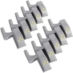 MONLY 10PCS Charnière LED Lumière Universal, Appliques Murales LED, Veilleuses Lampe De Charnière, Lampe Éclairage Encastré Pour Armoire De Cuisine, Salon, Chambre à Coucher, Garde Robe(Blanc Froid)