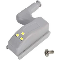 MONLY 10PCS Charnière LED Lumière Universal, Appliques Murales LED, Veilleuses Lampe De Charnière, Lampe Éclairage Encastré Pour Armoire De Cuisine, Salon, Chambre à Coucher, Garde Robe(Blanc Froid) -Promos Réglette & réglette LED Boutique 54453690 4