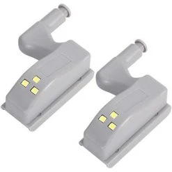 MONLY 10PCS Charnière LED Lumière Universal, Appliques Murales LED, Veilleuses Lampe De Charnière, Lampe Éclairage Encastré Pour Armoire De Cuisine, Salon, Chambre à Coucher, Garde Robe(Blanc Froid) -Promos Réglette & réglette LED Boutique 54453690 5