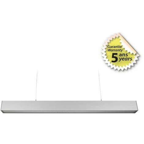 MIIDEX LIGHTING Réglette LED Prismatique Suspendue 30W 1200 Mm | Blanc-neutre-4000k - Alu 1 MIIDEX LIGHTING Réglette LED Prismatique Suspendue 30W 1200 Mm | Blanc-neutre-4000k - Alu