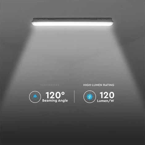 ETC-SHOP Plafonniers LED Pour Chambre étanche 120 Cm Lampes Pour Chambre étanche LED 120 Cm Lampes De Garage Tube LED, Connexion En Série, 1x LED 36 Watts 4320 Lumen Blanc Froid, Lot De 6 3 ETC-SHOP Plafonniers LED Pour Chambre étanche 120 Cm Lampes Pour Chambre étanche LED 120 Cm Lampes De Garage Tube LED, Connexion En Série, 1x LED 36 Watts 4320 Lumen Blanc Froid, Lot De 6 – Image 3