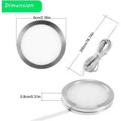 READCLY Lampe Sous Meuble LED Eclairage Sous Placard Vitrine Spot Encastrable 16W Pour Placard Meuble Cabinet Cuisine Blanc Froid 6000K (Lot De 8) 7 READCLY Lampe Sous Meuble LED Eclairage Sous Placard Vitrine Spot Encastrable 16W Pour Placard Meuble Cabinet Cuisine Blanc Froid 6000K (Lot De 8) -Promos Réglette & réglette LED Boutique 55679161 3