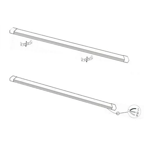 FALSE Réglette LED 120cm 50W - Blanc Neutre 4200k - 5500k - SILUMEN 4 FALSE Réglette LED 120cm 50W - Blanc Neutre 4200k - 5500k - SILUMEN – Image 4