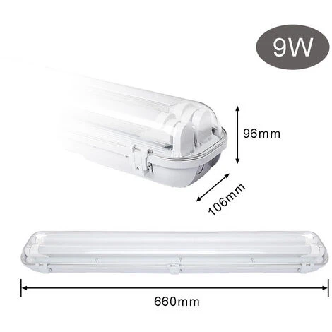 Randaco Luminaire LED Anti-humidité 9W 60cm Blanc Neutre Plafonnier De Bureau Pour Salle De Bain Cave Cuisin - Blanc Neutre 3 Randaco Luminaire LED Anti-humidité 9W 60cm Blanc Neutre Plafonnier De Bureau Pour Salle De Bain Cave Cuisin - Blanc Neutre – Image 3