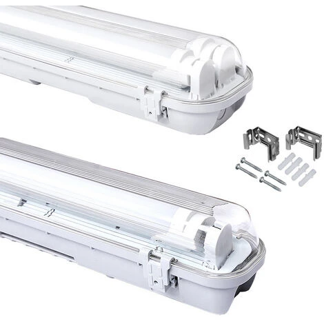 Randaco Luminaire LED Anti-humidité 24W 150cm Blanc Plafonnier De Bureau Pour Salle De Bain Cave Cuisin - Blanc Froid 1 Randaco Luminaire LED Anti-humidité 24W 150cm Blanc Plafonnier De Bureau Pour Salle De Bain Cave Cuisin - Blanc Froid