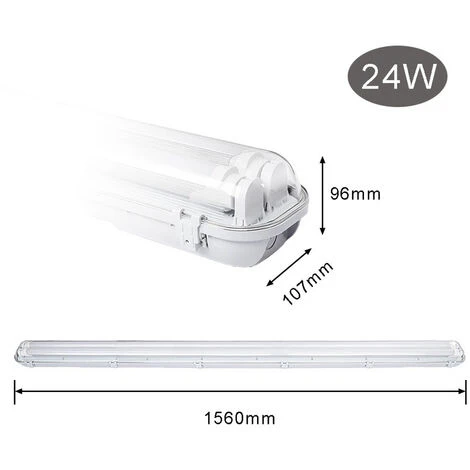 Randaco Luminaire LED Anti-humidité 24W 150cm Blanc Plafonnier De Bureau Pour Salle De Bain Cave Cuisin - Blanc Froid 3 Randaco Luminaire LED Anti-humidité 24W 150cm Blanc Plafonnier De Bureau Pour Salle De Bain Cave Cuisin - Blanc Froid – Image 3