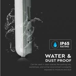 V-TAC Plafonnier LED étanche 36W 120cm 6000K IP65 -Promos Réglette & réglette LED Boutique 56929186 3