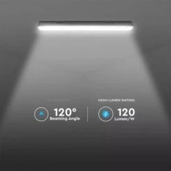 V-TAC Plafonnier LED Puce Samsung Étanche 36W 120LM / W Série M 1200mm Corps Gris Transparent 6400K IP65 -Promos Réglette & réglette LED Boutique 56929540 3