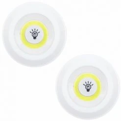 Paris Prix - Lot De 2 Lampes Led "télécommande" 9cm Blanc