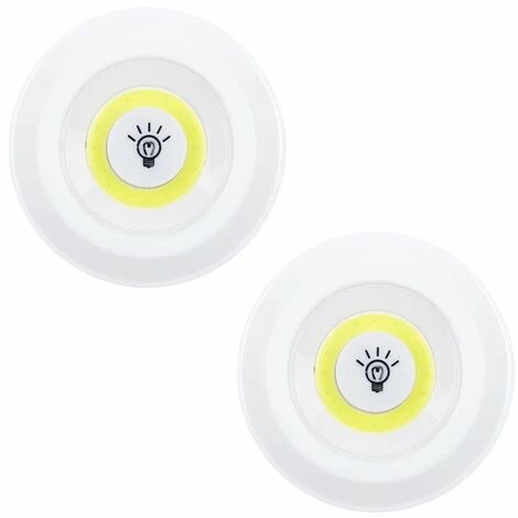Paris Prix - Lot De 2 Lampes Led "télécommande" 9cm Blanc 1 Paris Prix - Lot De 2 Lampes Led "télécommande" 9cm Blanc