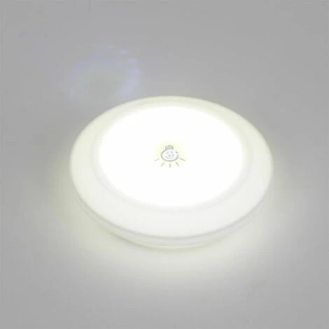 Paris Prix - Lot De 2 Lampes Led "télécommande" 9cm Blanc 4 Paris Prix - Lot De 2 Lampes Led "télécommande" 9cm Blanc – Image 4