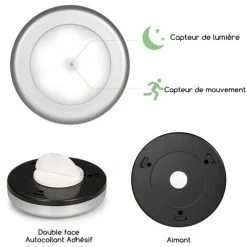 LRISHOM 3/6 Pcs Led Ultra-Lumineuses à Détecteur De Mouvement Magnétique Lampe De Nuit Murale Sans Fil à Piles Avec Tampon Adhésif Double Face, 6 Pcs - 6 Pcs 7 LRISHOM 3/6 Pcs Led Ultra-Lumineuses à Détecteur De Mouvement Magnétique Lampe De Nuit Murale Sans Fil à Piles Avec Tampon Adhésif Double Face, 6 Pcs - 6 Pcs -Promos Réglette & réglette LED Boutique 57112139 3