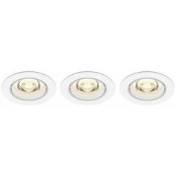Philips Spots LED Encastrables IMPALA, 6W Blanc Chaud, Pack De 3, Blanc