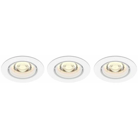 Philips Spots LED Encastrables IMPALA, 6W Blanc Chaud, Pack De 3, Blanc 1 Philips Spots LED Encastrables IMPALA, 6W Blanc Chaud, Pack De 3, Blanc