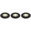 Philips Spots LED Encastrables IMPALA, 6W Blanc Chaud, Pack De 3, Noir