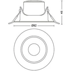 Philips Spots LED Encastrables IMPALA, 6W Blanc Chaud, Pack De 3, Noir -Promos Réglette & réglette LED Boutique 57544814 3
