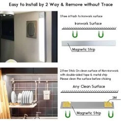 TANABATA Lampe De Placard LED, Portables Lampe Automatique D'Armoire, Lampe Détection De Mouvement, Magnétiques Réglette LED De Chargement USB Sans Fil, Adaptées Armoires, Cuisines, Escaliers, Couloirs 8 TANABATA Lampe De Placard LED, Portables Lampe Automatique D'Armoire, Lampe Détection De Mouvement, Magnétiques Réglette LED De Chargement USB Sans Fil, Adaptées Armoires, Cuisines, Escaliers, Couloirs -Promos Réglette & réglette LED Boutique 58221185 4