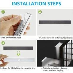 TANABATA Lot De 3 Lampe Led Detecteur De Mouvement Interieur Lumière Armoire 10 LEDs Spot Sans Fil, Lampe De Placard LED éclairage Led à Piles Avec Bande Magnétique, Veilleuse Enfant Escaliers Couloir 9 TANABATA Lot De 3 Lampe Led Detecteur De Mouvement Interieur Lumière Armoire 10 LEDs Spot Sans Fil, Lampe De Placard LED éclairage Led à Piles Avec Bande Magnétique, Veilleuse Enfant Escaliers Couloir -Promos Réglette & réglette LED Boutique 58221314 5