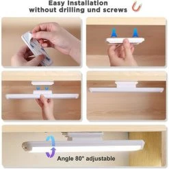 STARLIGHT LED Lampe Dimmable De Placard 34cm, SL.GT Lumière Réglette Led Ajustable Sous Meuble Cuisine Sans Fil à 3 Modes D'Eclairage 4000K-6500K 7 STARLIGHT LED Lampe Dimmable De Placard 34cm, SL.GT Lumière Réglette Led Ajustable Sous Meuble Cuisine Sans Fil à 3 Modes D'Eclairage 4000K-6500K -Promos Réglette & réglette LED Boutique 58462853 3