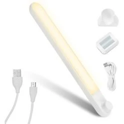 Hengda Sous La Lumière De L'armoire Bande Lumineuse LED 1800mAh Lumière De Meubles 17 LED Lampe De Cuisine - Blanc