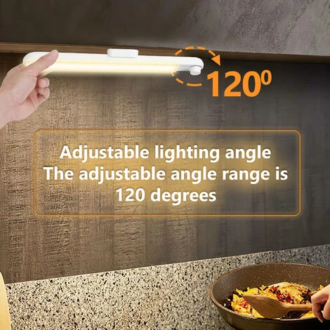 Randaco Sous La Lumière De L'armoire Bande Lumineuse LED 1800mAh Lumière De Meubles 17 LED Lampe De Cuisine - Blanc 2 Randaco Sous La Lumière De L'armoire Bande Lumineuse LED 1800mAh Lumière De Meubles 17 LED Lampe De Cuisine - Blanc – Image 2