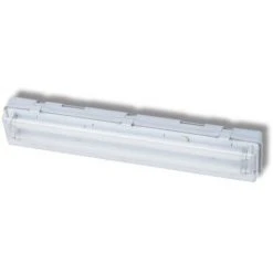 [PRO.TEC] Réglette étanche Fluo 2x18W Poly 660x117x84mm Avec Tubes 4000K Et Ballast Elec A2 230V IK06 IP65