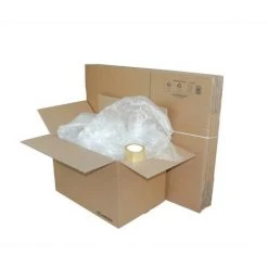 4MEPRO Kit De Déménagement 10 Cartons + Papier Bulle + Ruban Adhésif