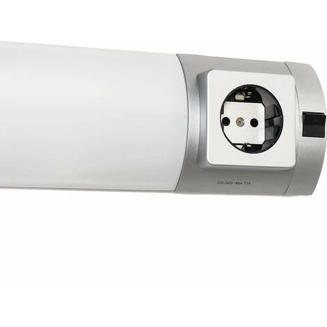 LICHT-ERLEBNISSE Applique Murale LED Avec Interrupteur Et Prise De Courant Blanc Froid à Faible éblouissement Pour La Cuisine - Argent 3 LICHT-ERLEBNISSE Applique Murale LED Avec Interrupteur Et Prise De Courant Blanc Froid à Faible éblouissement Pour La Cuisine - Argent – Image 3