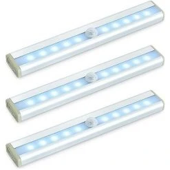 HEGUYEY Lampe Cuisine Led Cuisine Sous Meuble Lampe Sans Fil Télécommandées Spot Led Lumières LED Adhésives Pour Toute La Maison Avec , 3 Pièces