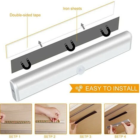 HEGUYEY Lampe Cuisine Led Cuisine Sous Meuble Lampe Sans Fil Télécommandées Spot Led Lumières LED Adhésives Pour Toute La Maison Avec , 3 Pièces 3 HEGUYEY Lampe Cuisine Led Cuisine Sous Meuble Lampe Sans Fil Télécommandées Spot Led Lumières LED Adhésives Pour Toute La Maison Avec , 3 Pièces – Image 3