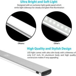 DECKON Lampe Capteur De Mouvement, 108 Lampes De Placard à LED, éclairage Sans Fil Rechargeable Réglable Sous L'armoire, Bandes D'éclairage De Nuit Pour Garage De Garage 9 DECKON Lampe Capteur De Mouvement, 108 Lampes De Placard à LED, éclairage Sans Fil Rechargeable Réglable Sous L'armoire, Bandes D'éclairage De Nuit Pour Garage De Garage -Promos Réglette & réglette LED Boutique 59720286 5