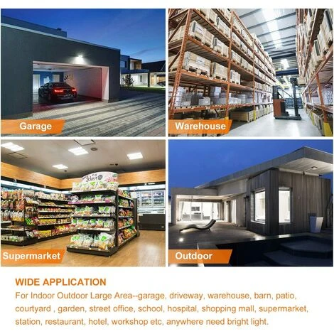 DECKON Éclairage De Garage à LED,60W E27 6500K 6000Lm Lampe D'atelier,Plafonnier LED Pour Garage, Entrepôt, Atelier, Sous-sol, Gym, Cuisine (Pack De 1) 5 DECKON Éclairage De Garage à LED,60W E27 6500K 6000Lm Lampe D'atelier,Plafonnier LED Pour Garage, Entrepôt, Atelier, Sous-sol, Gym, Cuisine (Pack De 1) – Image 5