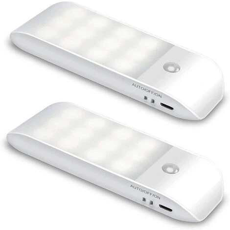 ELLE Lumière Automatique, Lumière De Détection De Mouvement Portable, Veilleuse Multimode 12 LED USB Rechargeable Avec Aimant Pour Armoire/couloir/escalier/lecture(lumière Froide) 1 ELLE Lumière Automatique, Lumière De Détection De Mouvement Portable, Veilleuse Multimode 12 LED USB Rechargeable Avec Aimant Pour Armoire/couloir/escalier/lecture(lumière Froide)