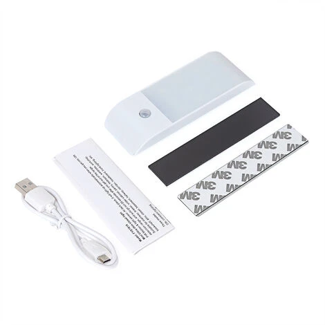 ELLE Lumière Automatique, Lumière De Détection De Mouvement Portable, Veilleuse Multimode 12 LED USB Rechargeable Avec Aimant Pour Armoire/couloir/escalier/lecture(lumière Froide) 2 ELLE Lumière Automatique, Lumière De Détection De Mouvement Portable, Veilleuse Multimode 12 LED USB Rechargeable Avec Aimant Pour Armoire/couloir/escalier/lecture(lumière Froide) – Image 2