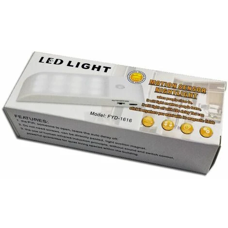 ELLE Lumière Automatique, Lumière De Détection De Mouvement Portable, Veilleuse Multimode 12 LED USB Rechargeable Avec Aimant Pour Armoire/couloir/escalier/lecture(lumière Froide) 3 ELLE Lumière Automatique, Lumière De Détection De Mouvement Portable, Veilleuse Multimode 12 LED USB Rechargeable Avec Aimant Pour Armoire/couloir/escalier/lecture(lumière Froide) – Image 3