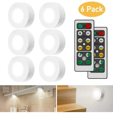 DENUOTOP Veilleuse, éclairage Pour Enfant Éclairage D'armoire LED Avec Télécommande, éclairage D'armoire 6 Pièces Éclairage D'armoire LED Night Light Éclairage D'armoire Éclairage D'armoire à LED - Blanc 1 DENUOTOP Veilleuse, éclairage Pour Enfant Éclairage D'armoire LED Avec Télécommande, éclairage D'armoire 6 Pièces Éclairage D'armoire LED Night Light Éclairage D'armoire Éclairage D'armoire à LED - Blanc