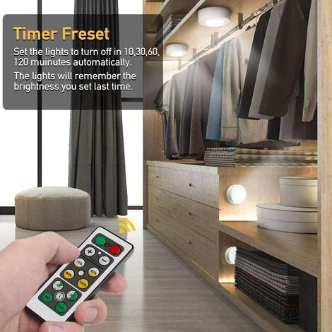 DENUOTOP Veilleuse, éclairage Pour Enfant Éclairage D'armoire LED Avec Télécommande, éclairage D'armoire 6 Pièces Éclairage D'armoire LED Night Light Éclairage D'armoire Éclairage D'armoire à LED - Blanc 4 DENUOTOP Veilleuse, éclairage Pour Enfant Éclairage D'armoire LED Avec Télécommande, éclairage D'armoire 6 Pièces Éclairage D'armoire LED Night Light Éclairage D'armoire Éclairage D'armoire à LED - Blanc – Image 4