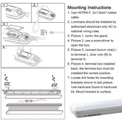 JNC J&C® 60CM Néon Tube LED 18W Tube LED Plafond Étanche IP65 Lumière LED Blanc Neutre 4000K 9 JNC J&C® 60CM Néon Tube LED 18W Tube LED Plafond Étanche IP65 Lumière LED Blanc Neutre 4000K -Promos Réglette & réglette LED Boutique 6011258 5