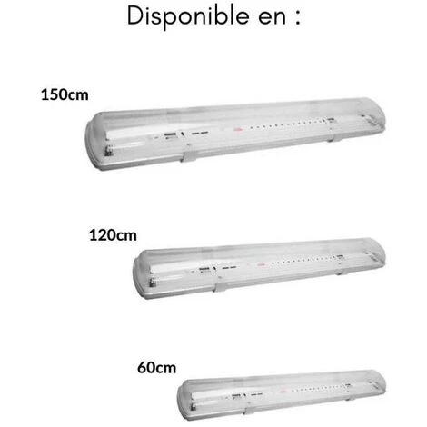 Réglette LED étanche Double Pour Tubes Lumineuse T8 120cm IP65 (boitier Vide) - SILAMP 5 Réglette LED étanche Double Pour Tubes Lumineuse T8 120cm IP65 (boitier Vide) - SILAMP – Image 5