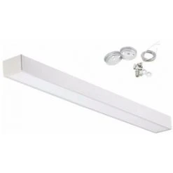 Réglette Lumineuse 120cmx5cm 48W Suspendue ALU - Blanc Froid 6000K - 8000K - SILAMP - Blanc Froid 6000K - 8000K