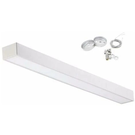 Réglette Lumineuse 120cmx5cm 48W Suspendue ALU - Blanc Froid 6000K - 8000K - SILAMP - Blanc Froid 6000K - 8000K 1 Réglette Lumineuse 120cmx5cm 48W Suspendue ALU - Blanc Froid 6000K - 8000K - SILAMP - Blanc Froid 6000K - 8000K