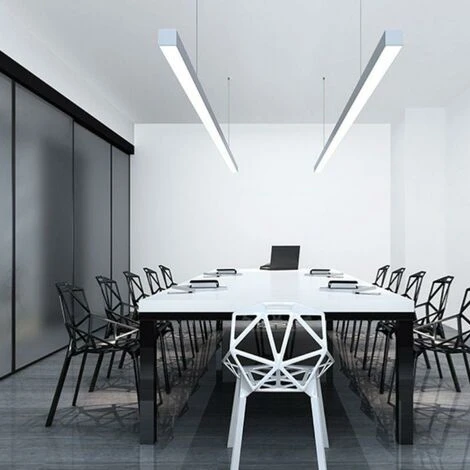 Réglette Lumineuse 120cmx5cm 48W Suspendue ALU - Blanc Froid 6000K - 8000K - SILAMP - Blanc Froid 6000K - 8000K 2 Réglette Lumineuse 120cmx5cm 48W Suspendue ALU - Blanc Froid 6000K - 8000K - SILAMP - Blanc Froid 6000K - 8000K – Image 2