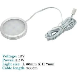 TOPHOMER 12* Spot LED Lampe Ultra Fin 12V + 1*bo?tier Pour Camping-car Camion Caravane Bus, Convient ¨¤ La Garde-robe, Aux Armoires De Cuisine, Couleur Blanche 6500K 8 TOPHOMER 12* Spot LED Lampe Ultra Fin 12V + 1*bo?tier Pour Camping-car Camion Caravane Bus, Convient ¨¤ La Garde-robe, Aux Armoires De Cuisine, Couleur Blanche 6500K -Promos Réglette & réglette LED Boutique 60935343 4