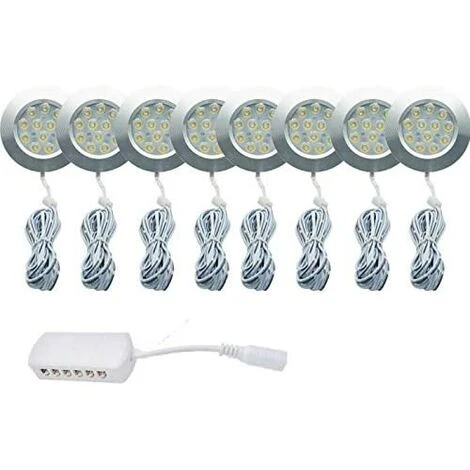 TOPHOMER 8pcs 12V3W Spot LED Lampe Ultra Fin Pour Camping-car Camion Caravane Bus, Convient ¨¤ La Garde-robe, Aux Armoires De Cuisine, Au Placard, ¨¤ La Biblioth¨¨que Couleur Blanch Nature 6000K 1 TOPHOMER 8pcs 12V3W Spot LED Lampe Ultra Fin Pour Camping-car Camion Caravane Bus, Convient ¨¤ La Garde-robe, Aux Armoires De Cuisine, Au Placard, ¨¤ La Biblioth¨¨que Couleur Blanch Nature 6000K