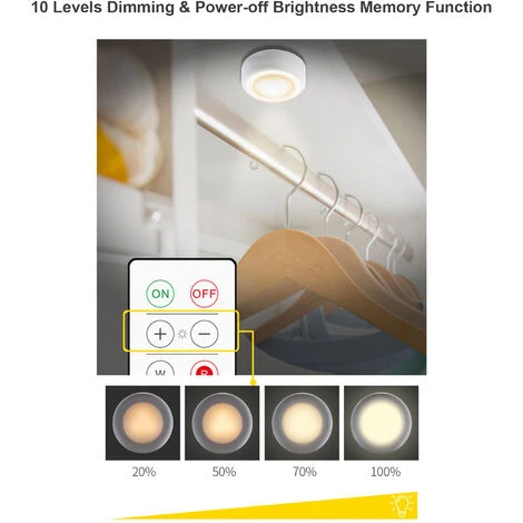 TANCYCO 16 Couleurs Changeantes LED RVB Sous Armoire Lampe Rondelle 6 Pièces Avec 2 * Contrôleur 10 Niveaux De Luminosité Réglable Intensité Variable 120 Minutes Prise En Charge 16 Couleurs Changeantes/flash/fondu 2 Modes D'éclairage 5 TANCYCO 16 Couleurs Changeantes LED RVB Sous Armoire Lampe Rondelle 6 Pièces Avec 2 * Contrôleur 10 Niveaux De Luminosité Réglable Intensité Variable 120 Minutes Prise En Charge 16 Couleurs Changeantes/flash/fondu 2 Modes D'éclairage – Image 5