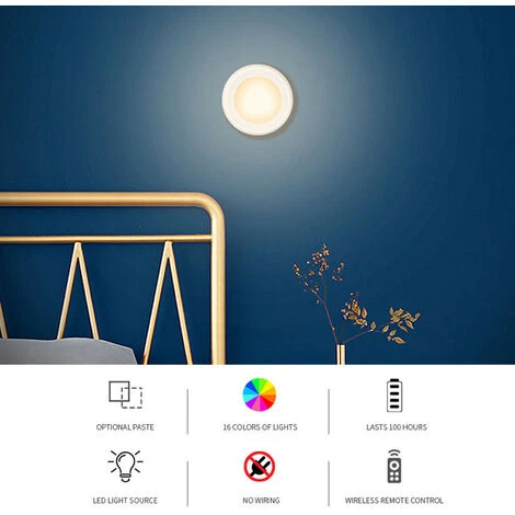 TANCYCO 16 Couleurs Changeantes LED RVB Sous Armoire Lampe Puck Light 3 Pièces Avec Contrôleur 10 Niveaux De Luminosité Réglable Intensité Variable 120 Minutes Prise En Charge 16 Couleurs Changeantes/flash/fondu 2 Modes D'éclairage 3* 2 TANCYCO 16 Couleurs Changeantes LED RVB Sous Armoire Lampe Puck Light 3 Pièces Avec Contrôleur 10 Niveaux De Luminosité Réglable Intensité Variable 120 Minutes Prise En Charge 16 Couleurs Changeantes/flash/fondu 2 Modes D'éclairage 3* – Image 2