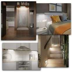 REGALI Lampe De Placard LED, Plus Récent 24 LED Gradateur USB Rechargeable Capteur De Mouvement Lumière Sous L'éclairage De L'armoire Avec Télécommande, Barre Lumineuse Sans Fil Stick-Anywhere Night Safe Pour Armoire, Cuisine-5 Pièces 9 REGALI Lampe De Placard LED, Plus Récent 24 LED Gradateur USB Rechargeable Capteur De Mouvement Lumière Sous L'éclairage De L'armoire Avec Télécommande, Barre Lumineuse Sans Fil Stick-Anywhere Night Safe Pour Armoire, Cuisine-5 Pièces -Promos Réglette & réglette LED Boutique 63485971 5